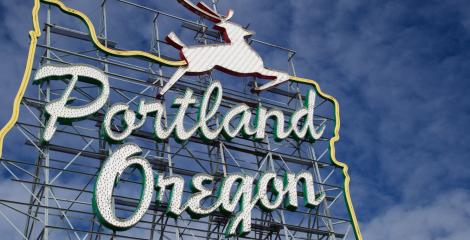 Portland Oregon Stag Sign