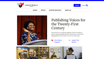 Graywolf Press Website Screenshot