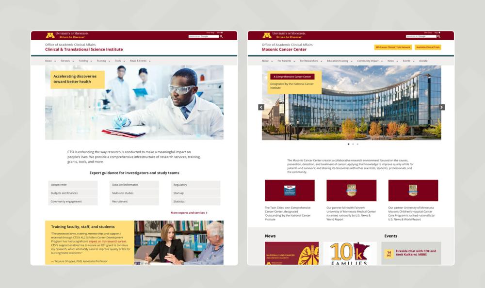 screenshots from the OACA websites