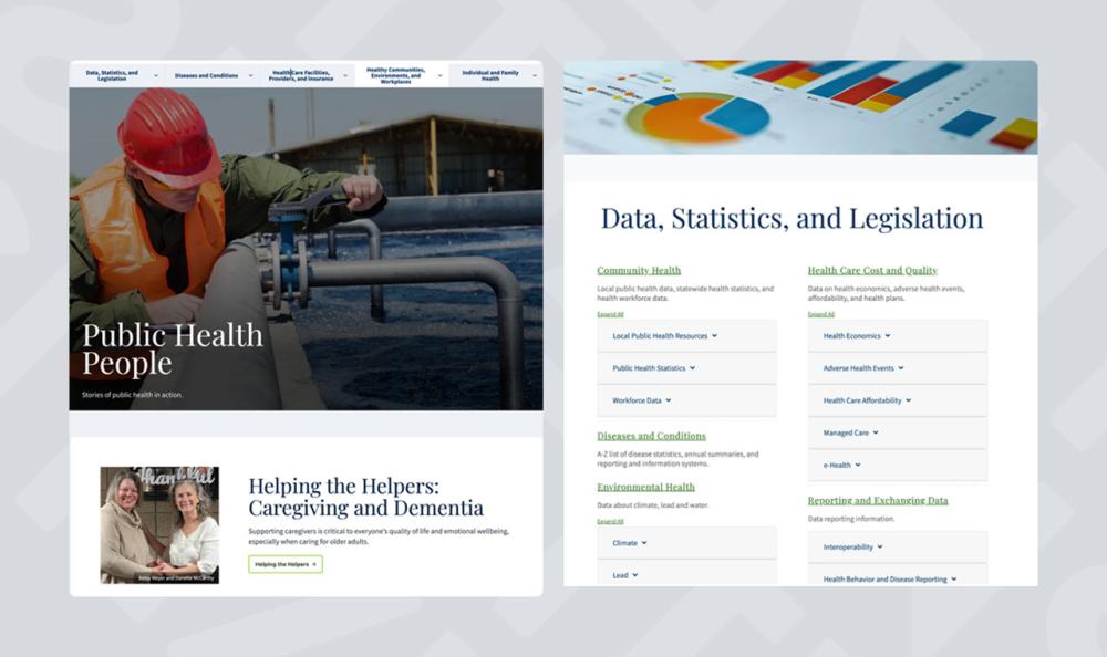 Screenshot of interior page from MDH site