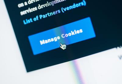 cropped image of a website with a "Manage Cookies" button visible