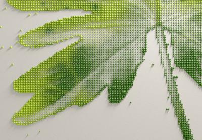 pixelated image of a leaf