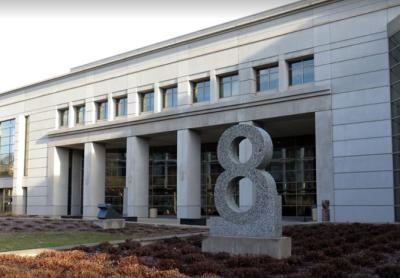 outside of the limestone building which houses the department of revenue