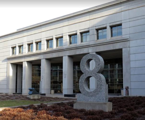 outside of the limestone building which houses the department of revenue