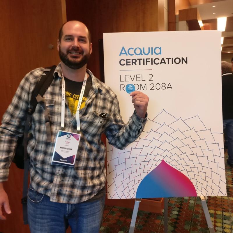 EC staff getting Acquia certified at DrupalCon
