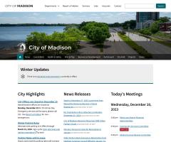 homepage for City of Madison website