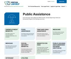 Resources page on Montana Law Help website