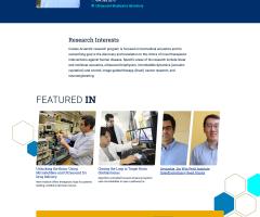 Screenshot of a staff bio page