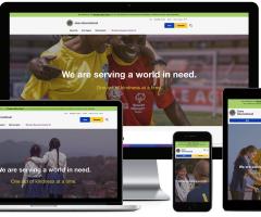 Lions Club website displayed on different size devices