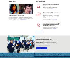 graywolf website, screenshot of homepage content, demonstrating new design