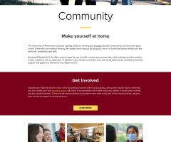 screenshot of the Housing Community page