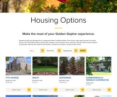 screenshot of the campus housing selector online