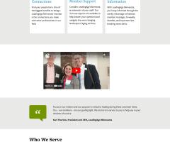 screenshot of the About Us page on LeadingAge MN