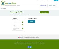 sample of layout in LawHelp legal guide app
