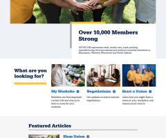 UFCW homepage screenshot