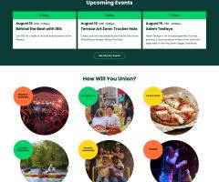 Student union site homepage