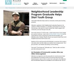 screenshot of Wilder client story, telling readers about their services