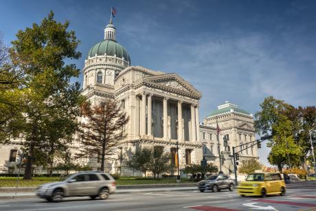 Exterior of the Indianapolis state house