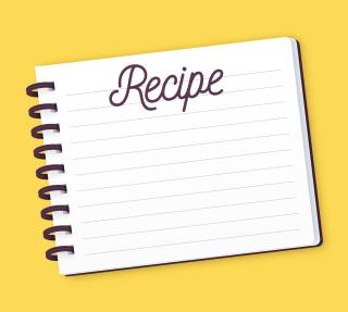 recipe notepad illustration