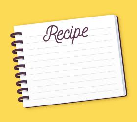 recipe notepad illustration