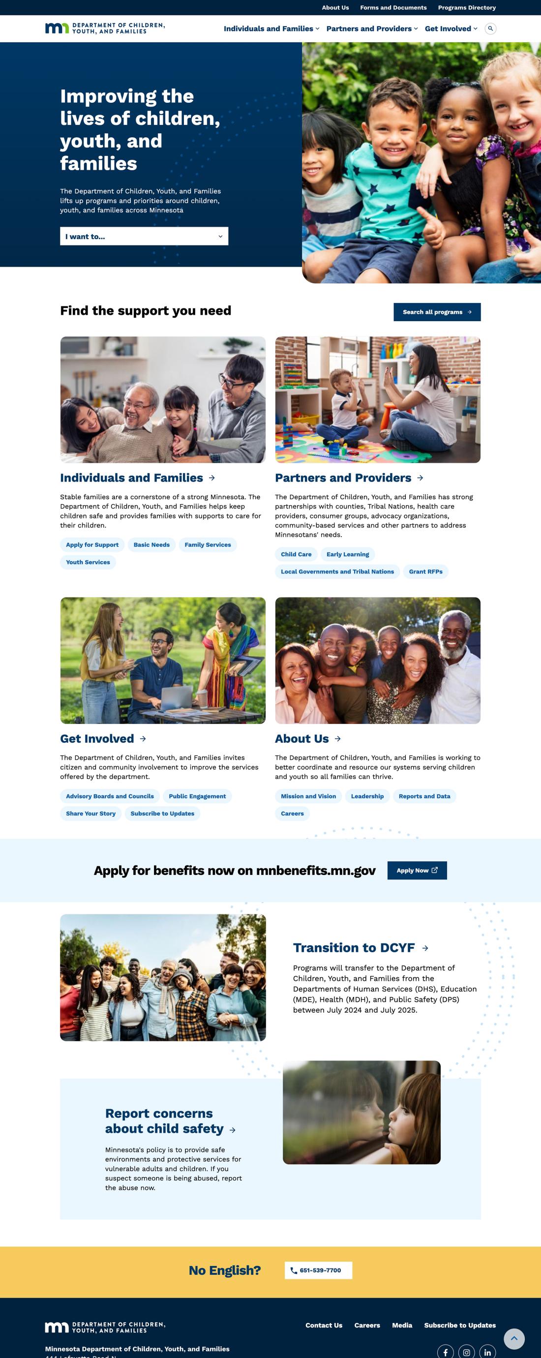 Department homepage
