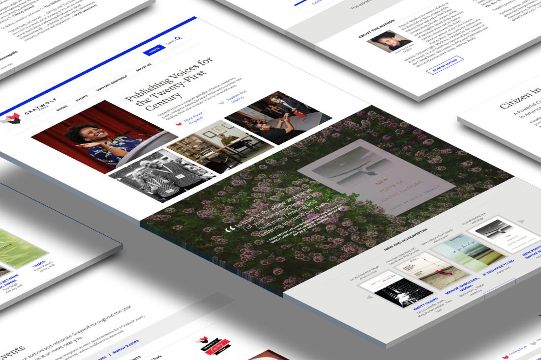 screenshots from graywolf press website