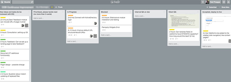 trello project board